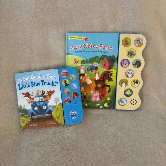 SOUND BOOKS Set of 2 FARM ANIMALS for Ages  2+ Years - Picture 1 of 3